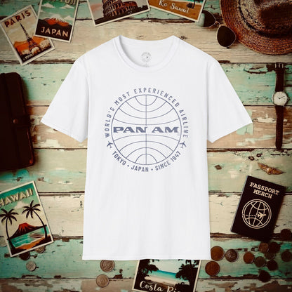 Pan Am Logo Inaugural Route - Tokyo, Japan (OFFICIAL) T-Shirt White / S