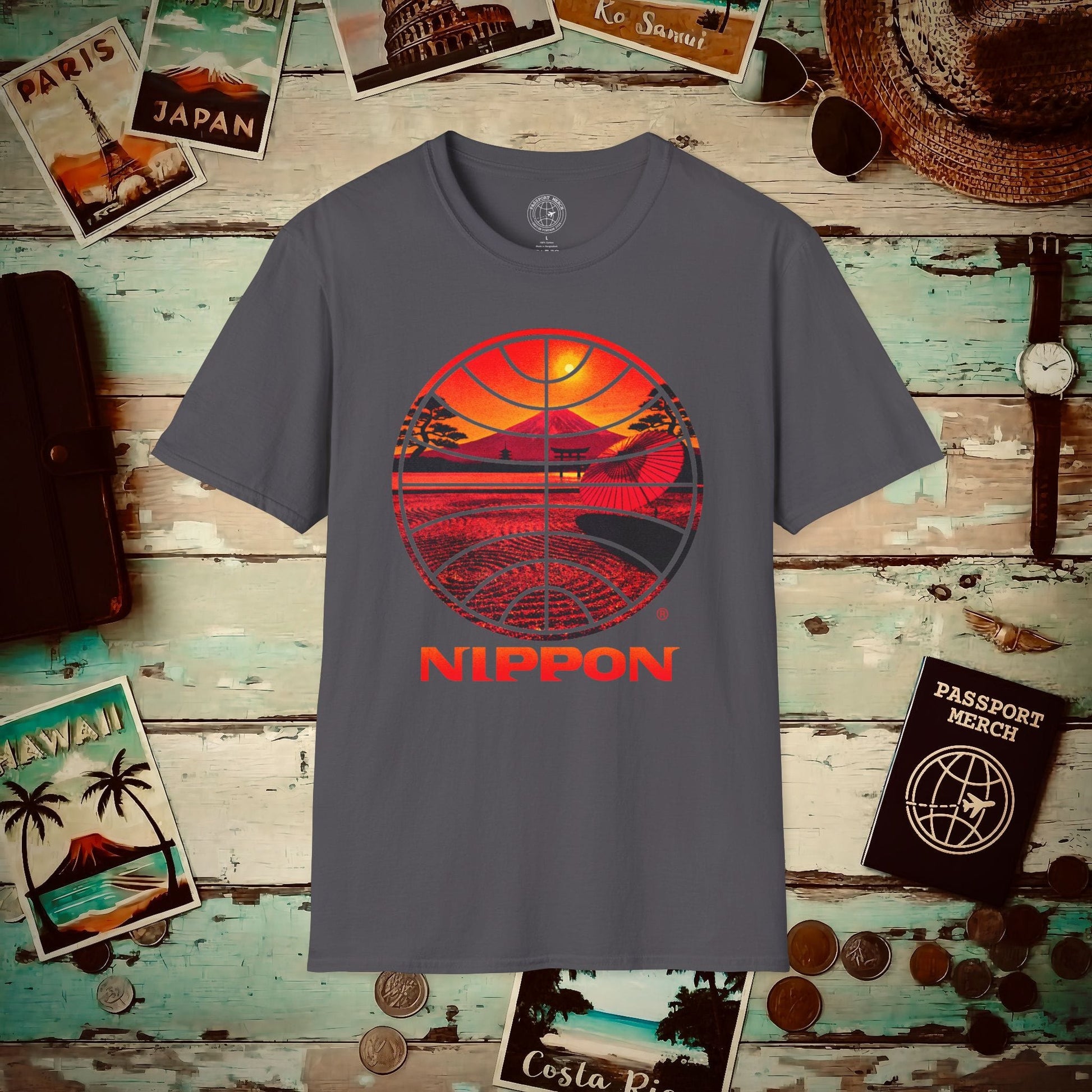 Pan Am Nippon Visions, Japan (OFFICIAL) T-Shirt Charcoal / S