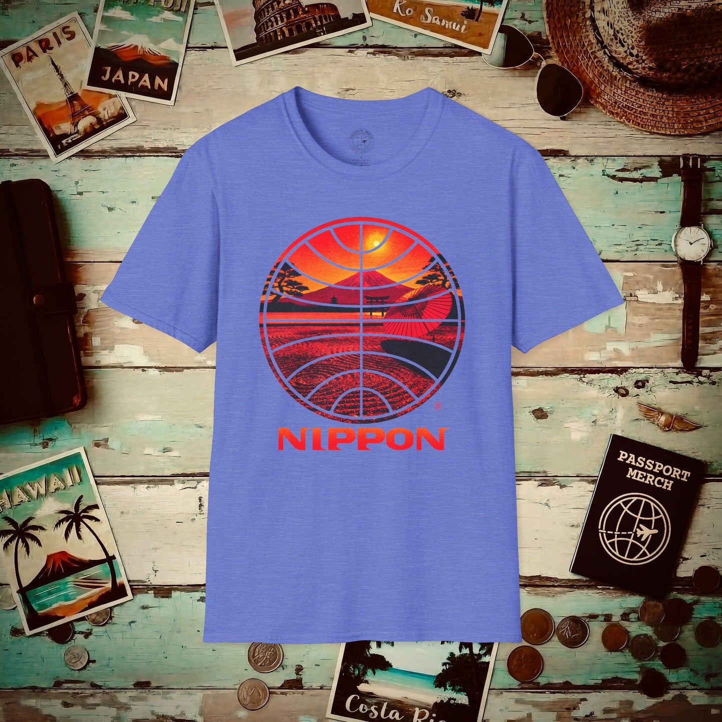 Pan Am Nippon Visions, Japan (OFFICIAL) T-Shirt Heather Royal / S