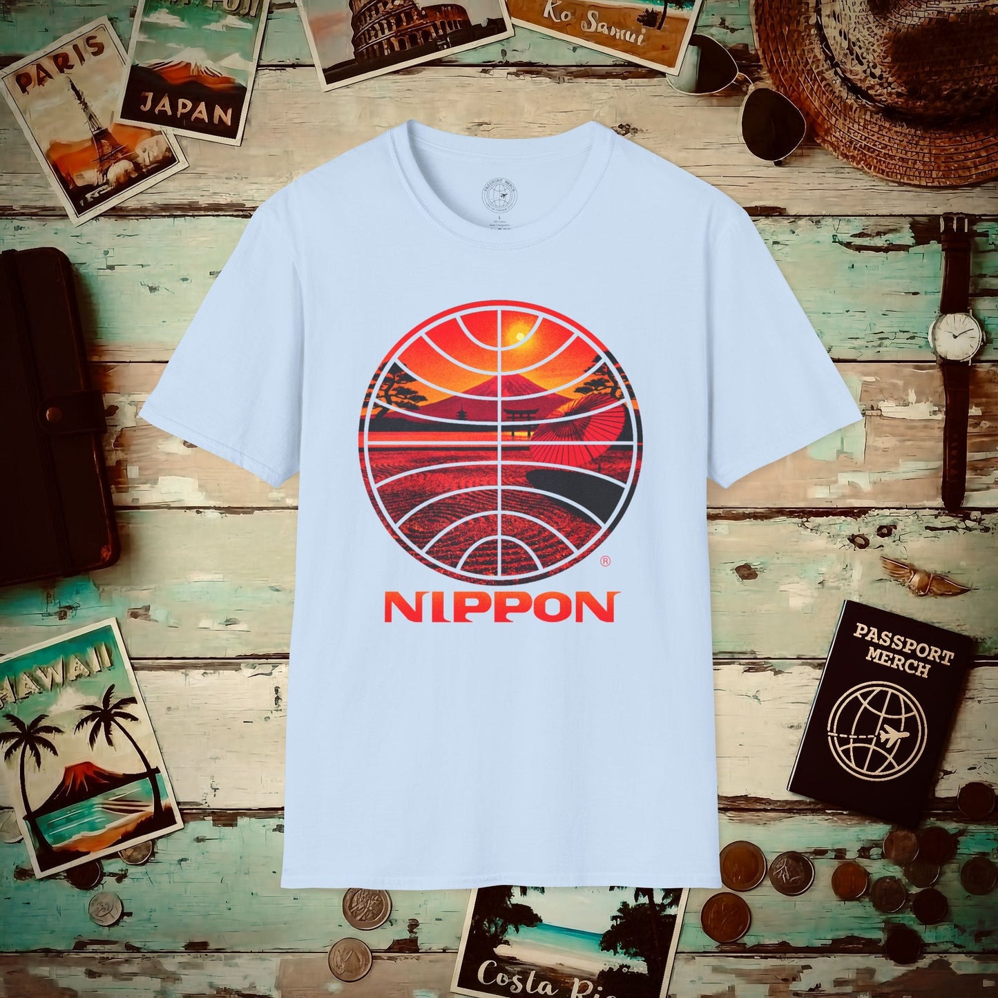 Pan Am Nippon Visions, Japan (OFFICIAL) T-Shirt Light Blue / S