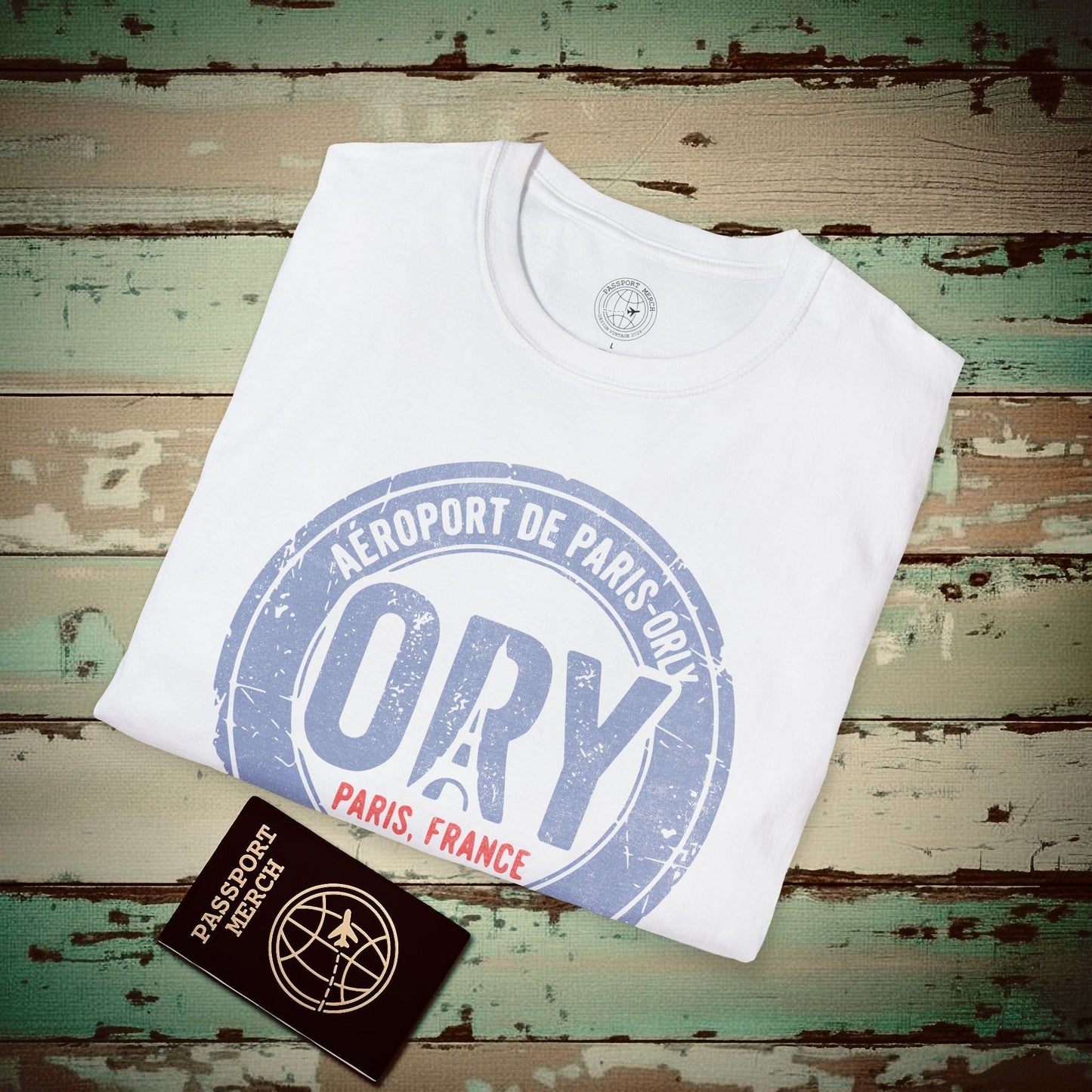 Pan Am ORY, Paris, France Vintage Airport Code (OFFICIAL) T-Shirt White / S