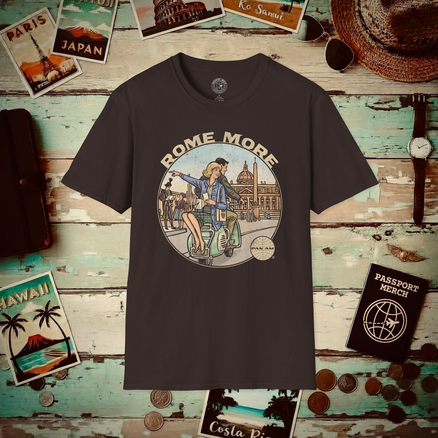 Pan Am Rome More, Italy (OFFICIAL) T-Shirt Dark Chocolate / S
