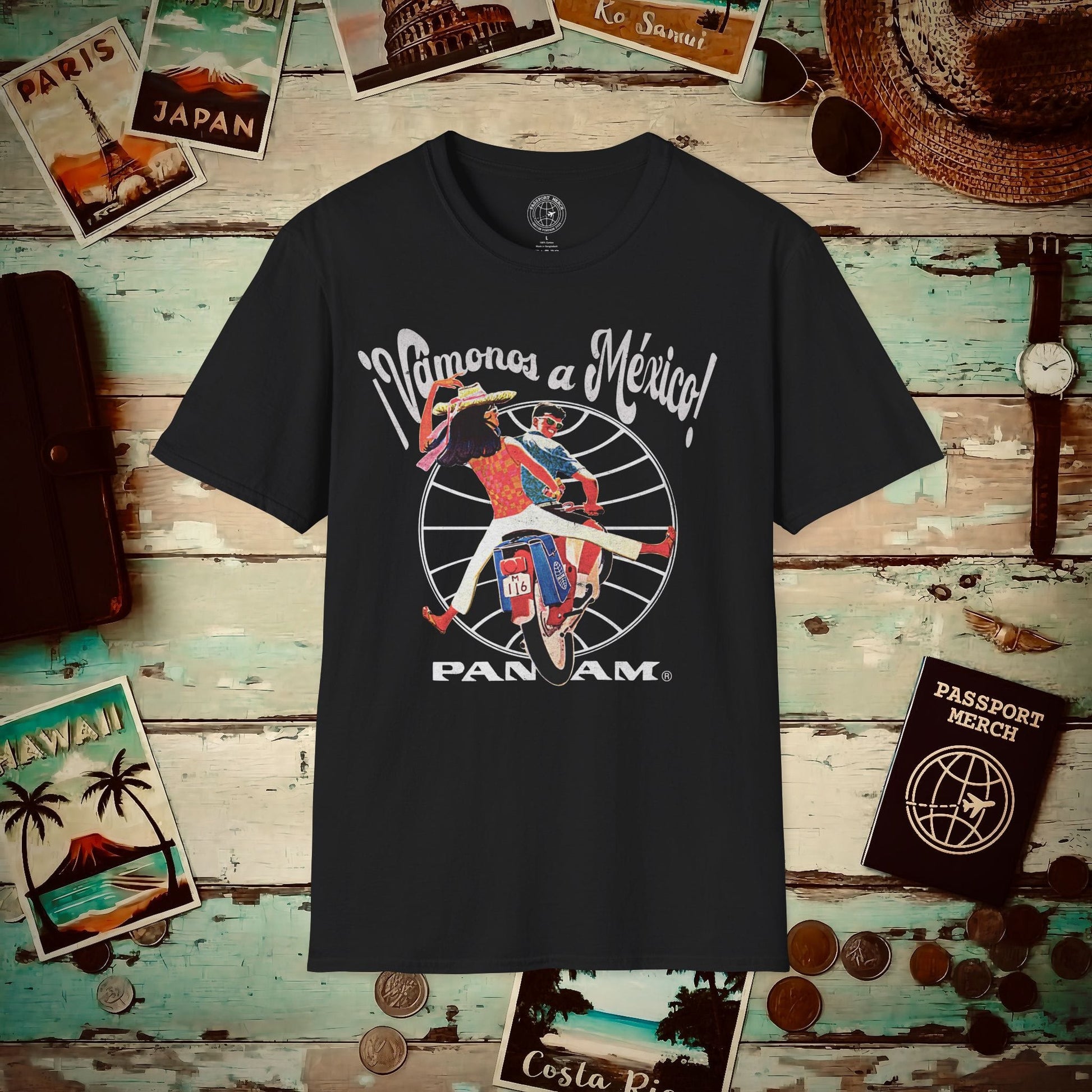 Pan Am Vamonos a Mexico! (OFFICIAL) T-Shirt Black / S