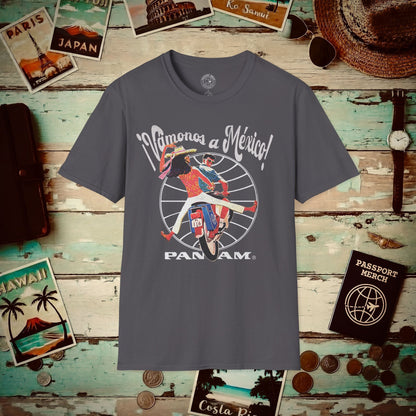 Pan Am Vamonos a Mexico! (OFFICIAL) T-Shirt Charcoal / S