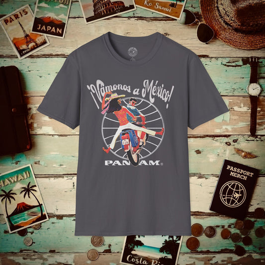 Pan Am Vamonos a Mexico! (OFFICIAL) T-Shirt Charcoal / S