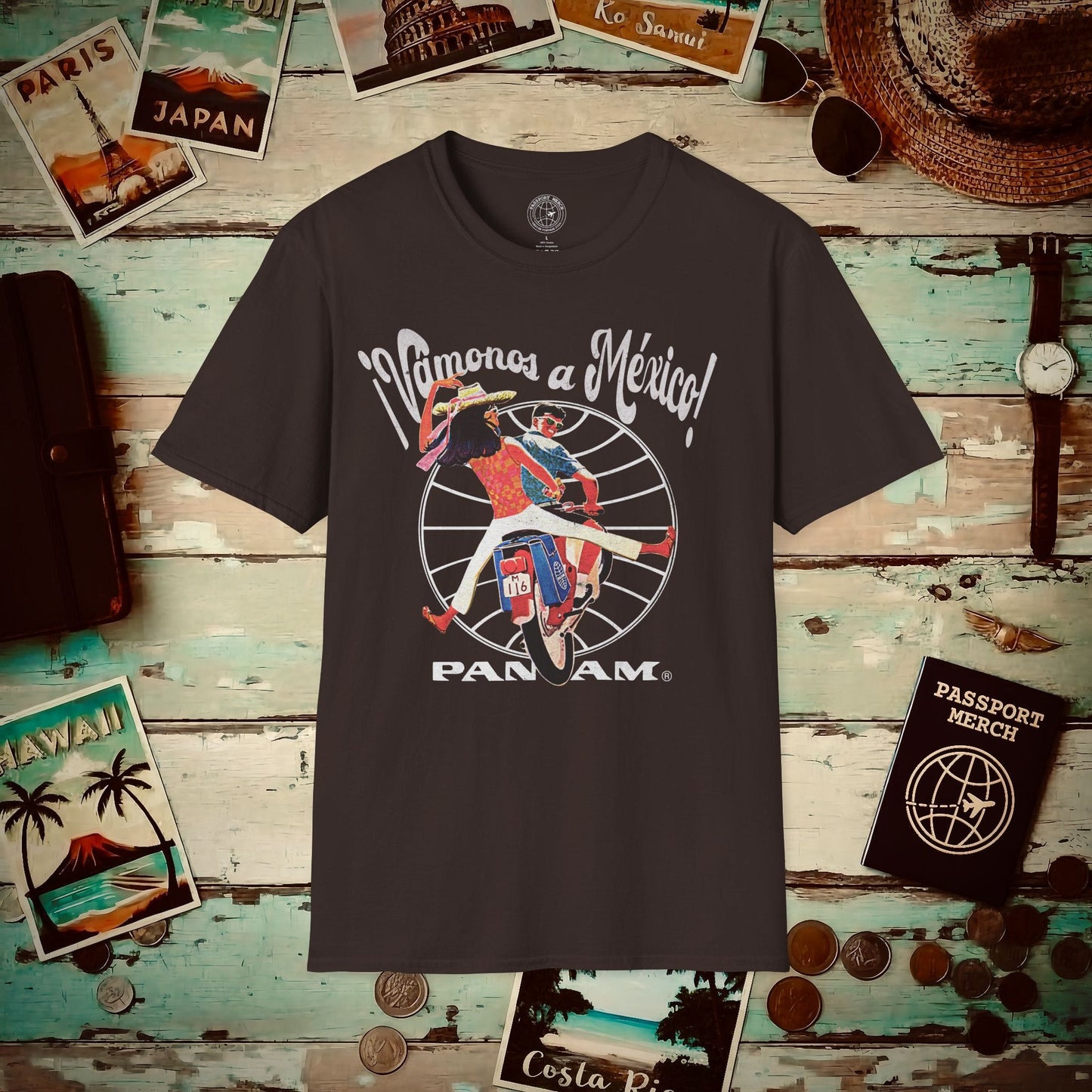 Pan Am Vamonos a Mexico! (OFFICIAL) T-Shirt Dark Chocolate / S