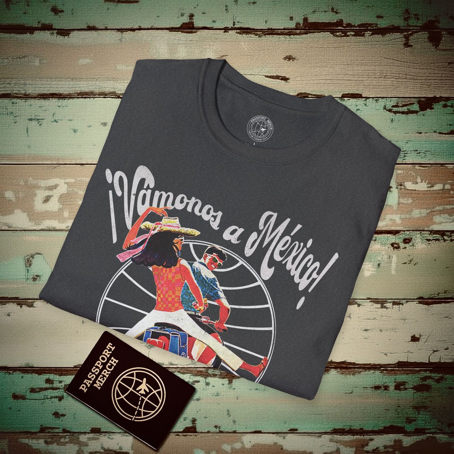 Pan Am Vamonos a Mexico! (OFFICIAL) T-Shirt Dark Heather / S