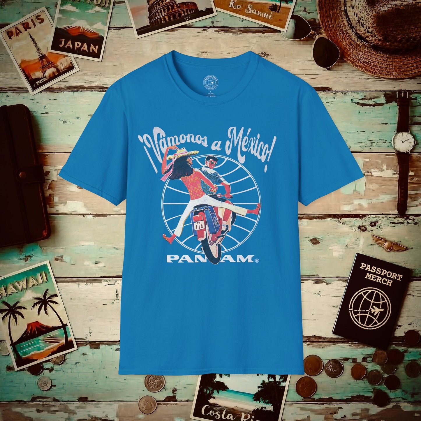 Pan Am Vamonos a Mexico! (OFFICIAL) T-Shirt Sapphire / S