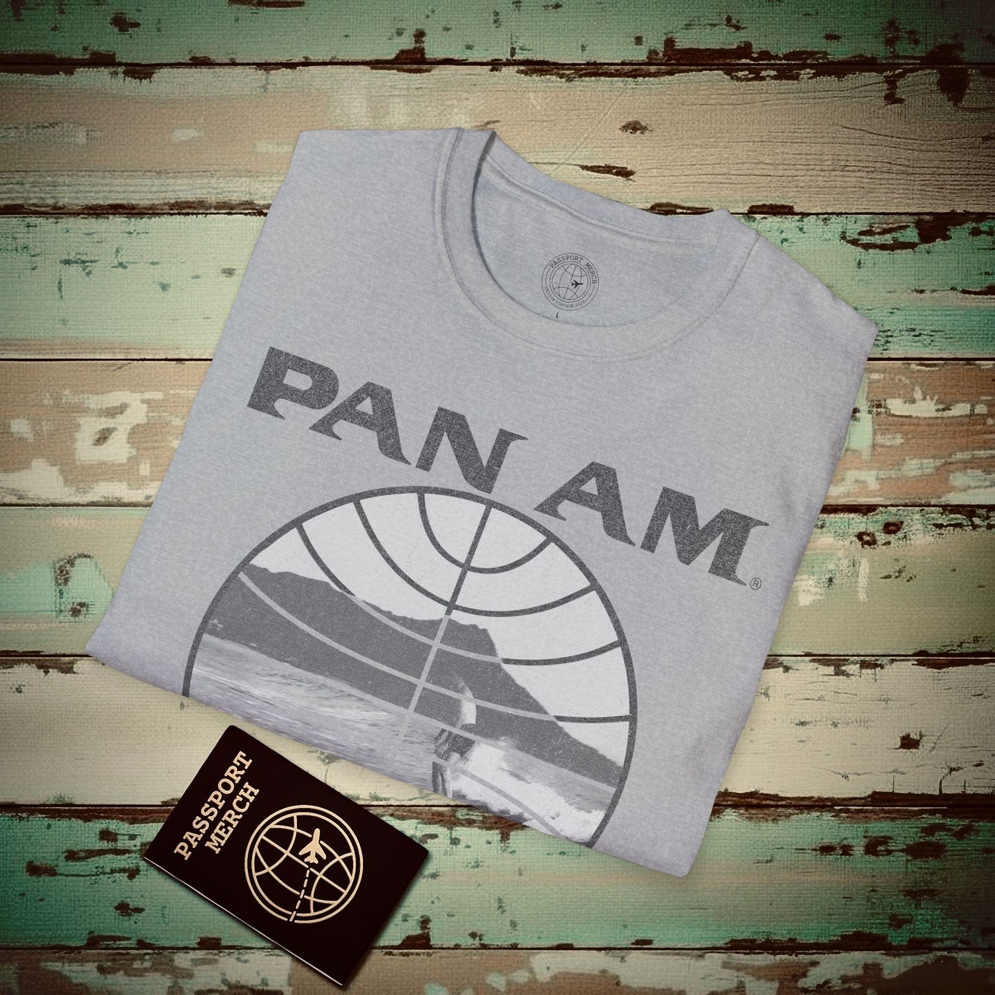 Pan Am Vintage Founder's Waikiki Surf (OFFICIAL) T-Shirt Sport Grey / S
