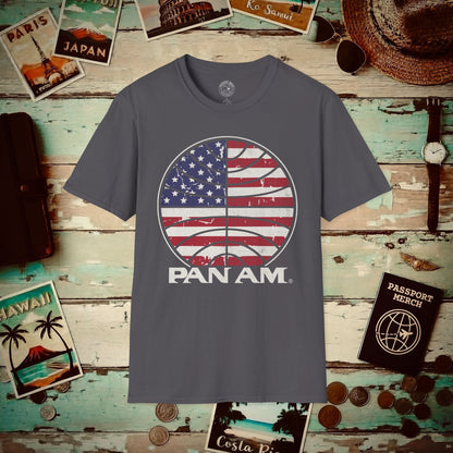 Pan Am Vintage Stars & Stripes (OFFICIAL) T-Shirt Charcoal / S