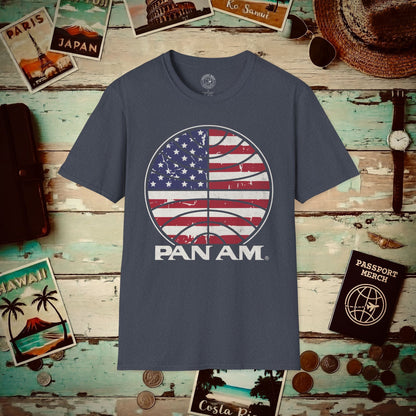 Pan Am Vintage Stars & Stripes (OFFICIAL) T-Shirt Heather Navy / S