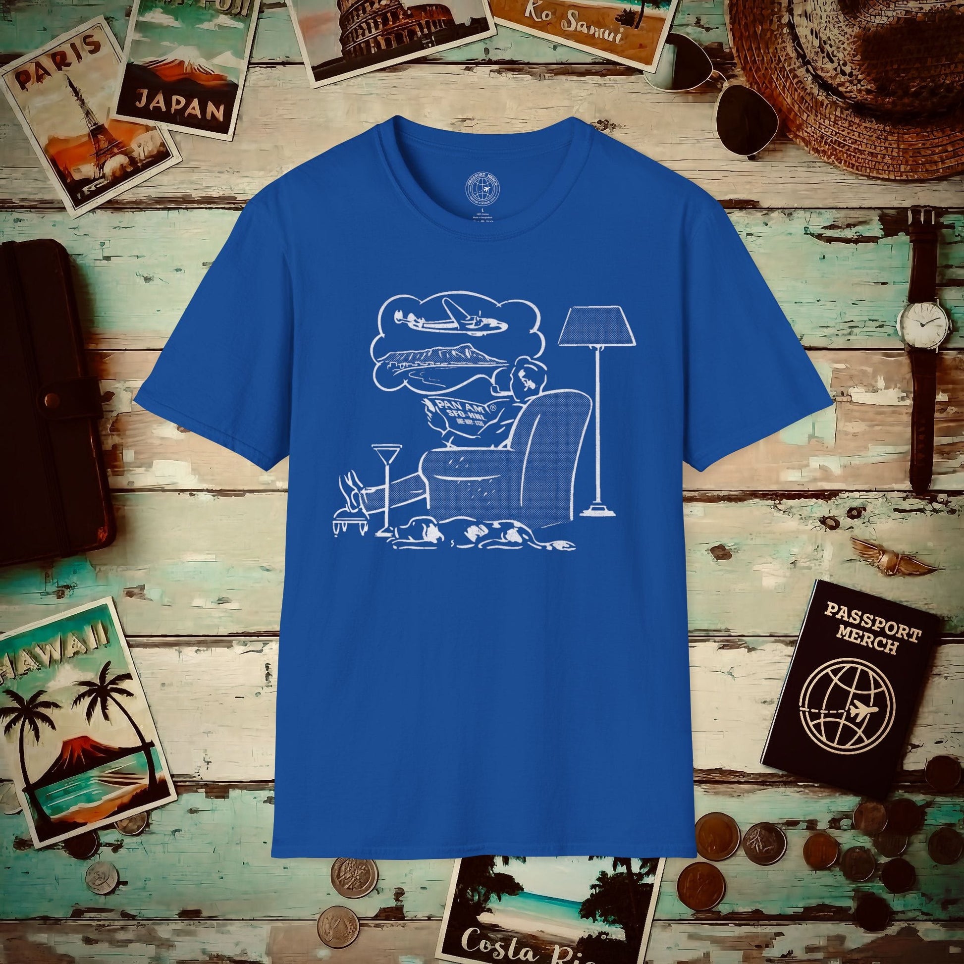 Pan Am Waikiki Pipe Dreams, Hawaii (OFFICIAL) T-Shirt Royal / S