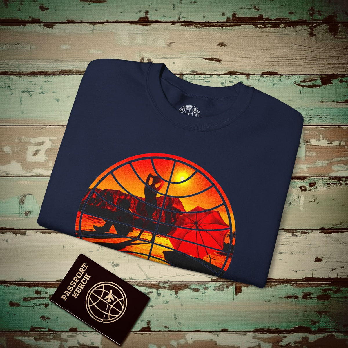 Pan Am Waikiki Visions, Hawaii (OFFICIAL) Crewneck S / Navy