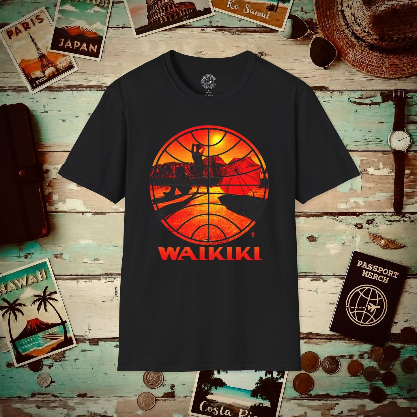 Pan Am Waikiki Visions, Hawaii (OFFICIAL) T-Shirt Black / S