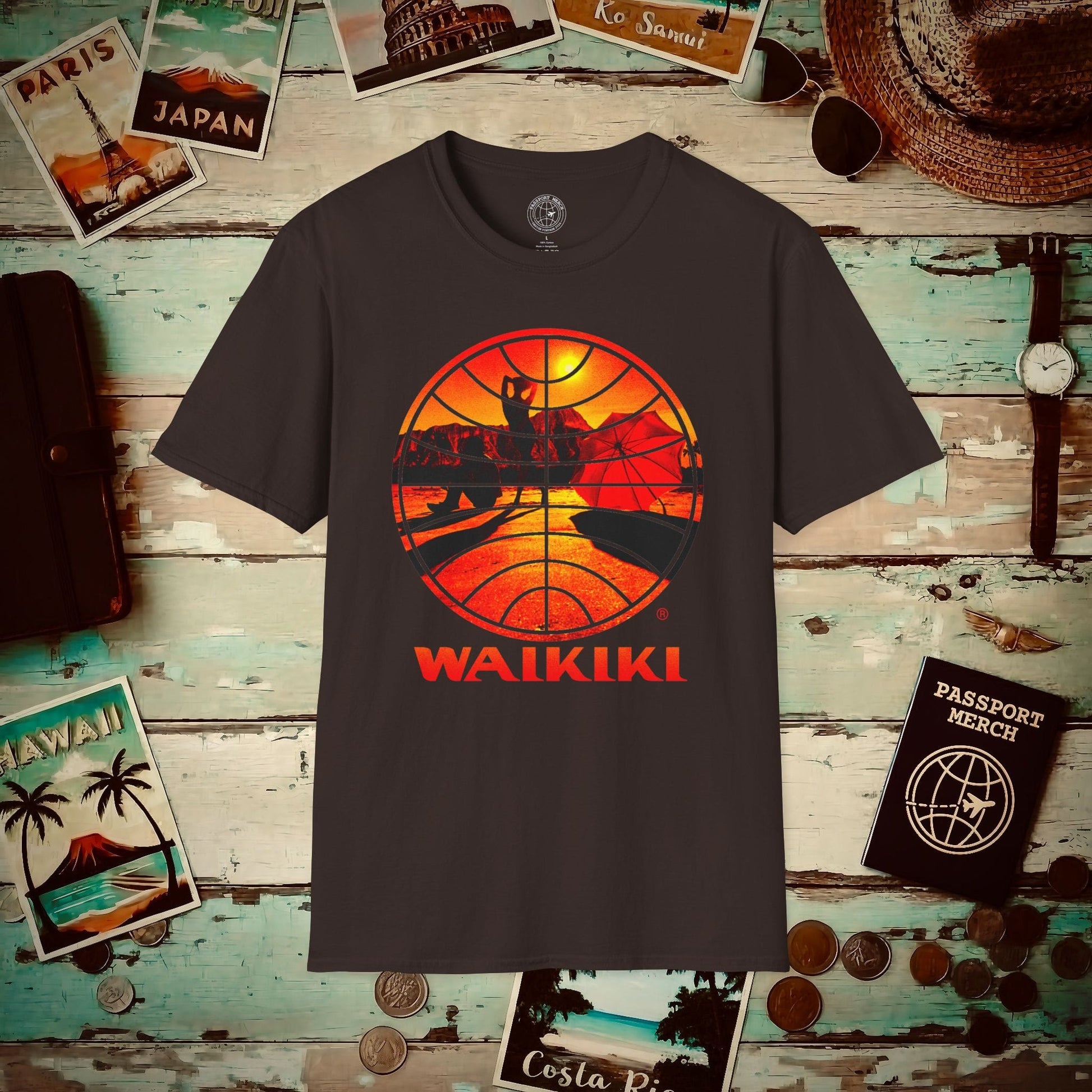 Pan Am Waikiki Visions, Hawaii (OFFICIAL) T-Shirt Dark Chocolate / S