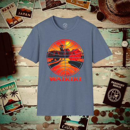 Pan Am Waikiki Visions, Hawaii (OFFICIAL) T-Shirt Heather Indigo / S
