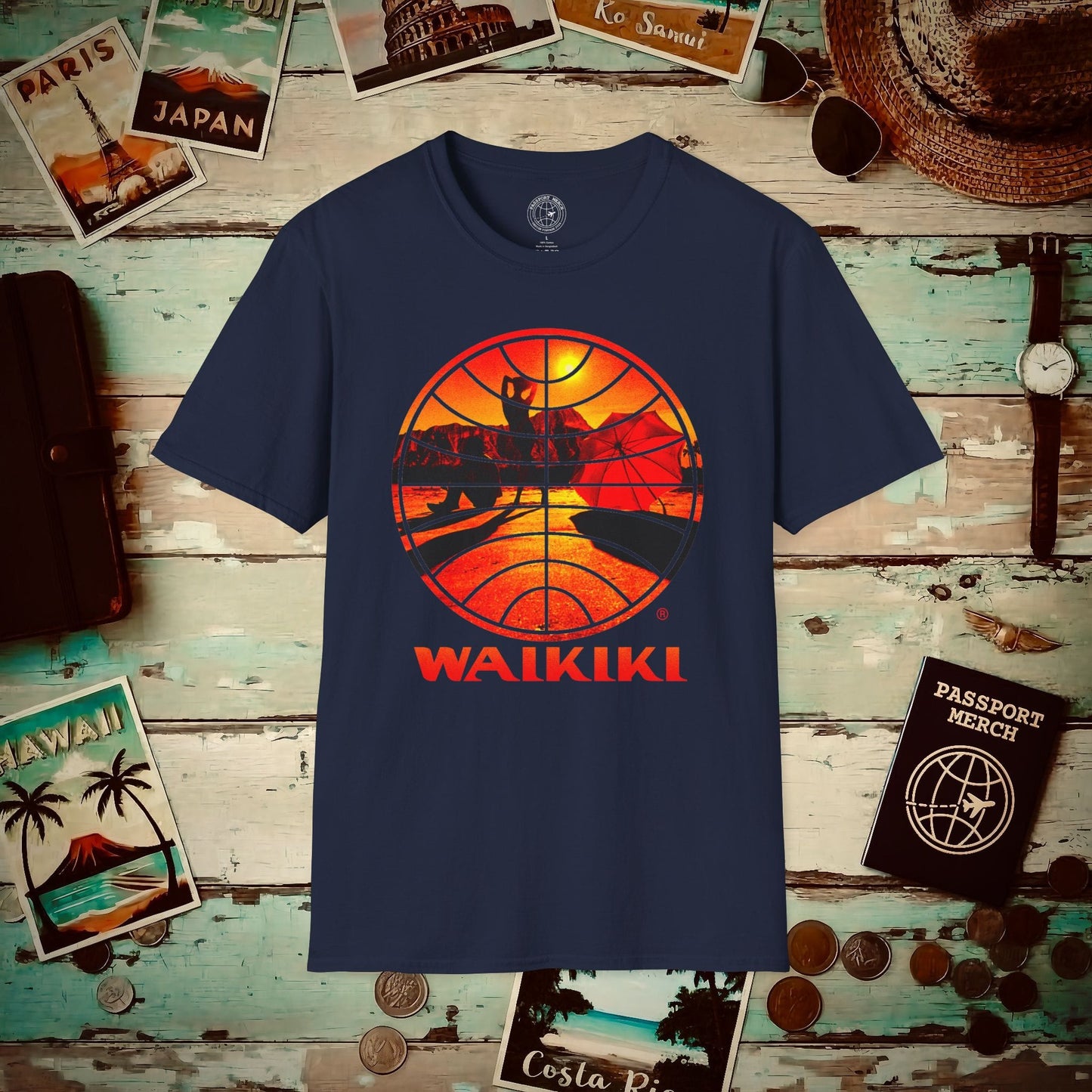 Pan Am Waikiki Visions, Hawaii (OFFICIAL) T-Shirt Navy / S