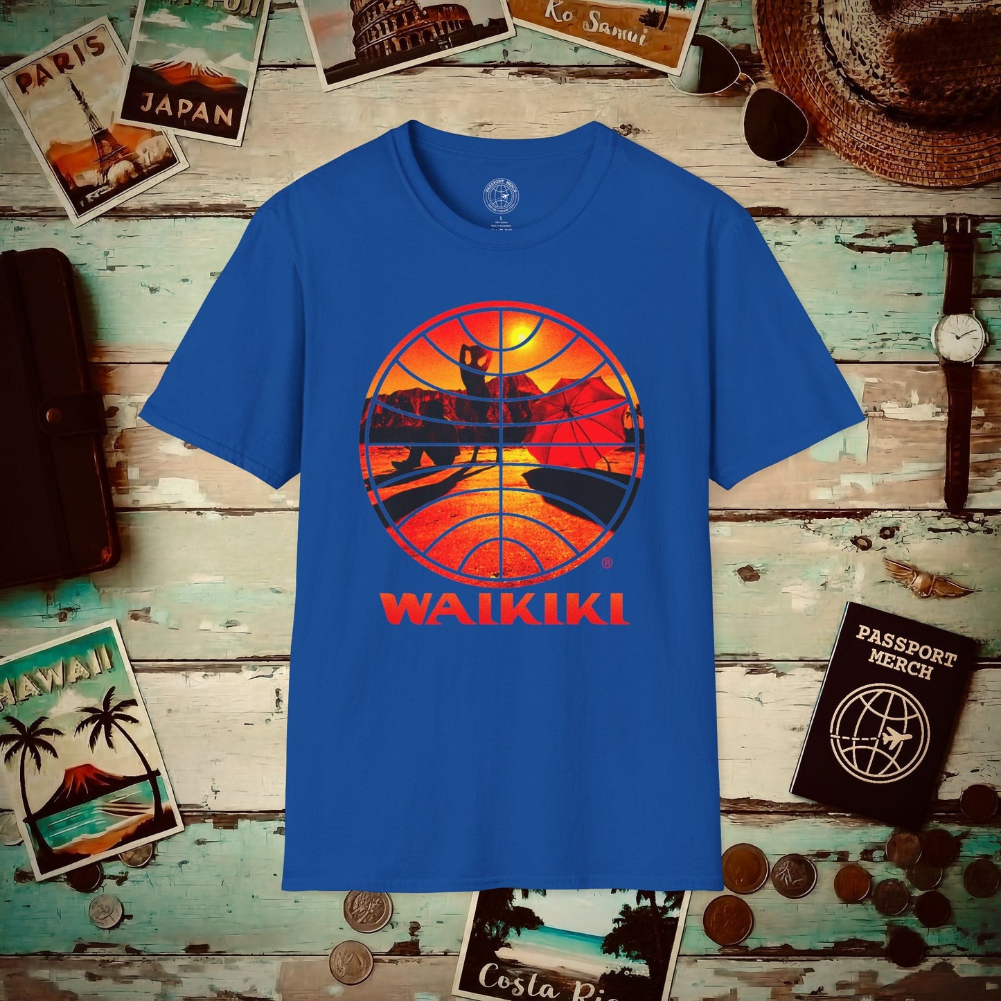 Pan Am Waikiki Visions, Hawaii (OFFICIAL) T-Shirt Royal / S