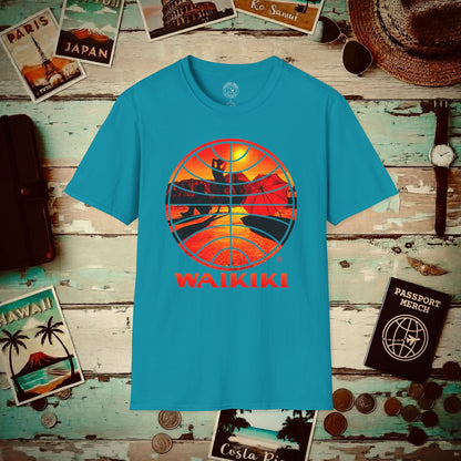 Pan Am Waikiki Visions, Hawaii (OFFICIAL) T-Shirt Tropical Blue / S