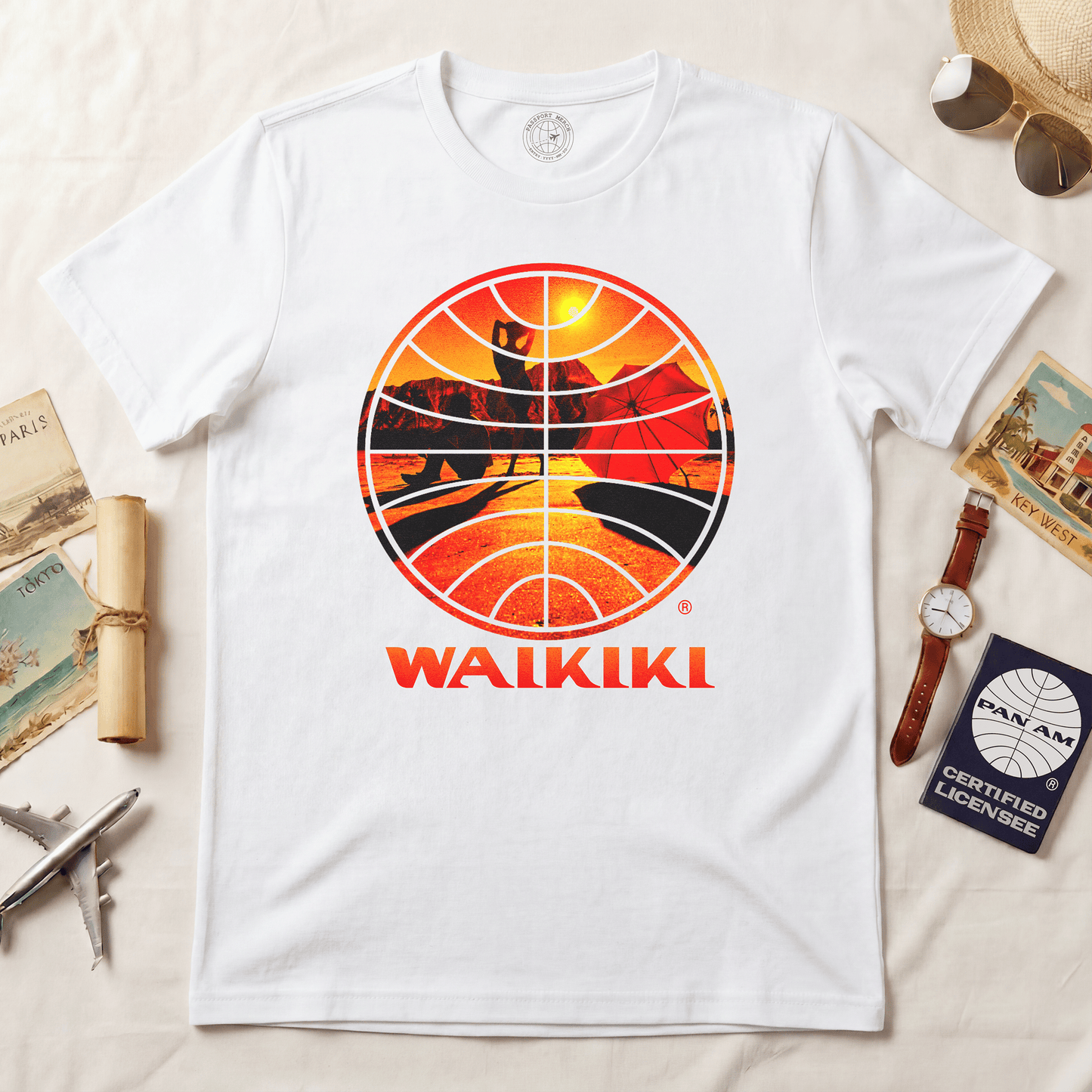 Pan Am Waikiki Visions, Hawaii (OFFICIAL) T-Shirt White / S