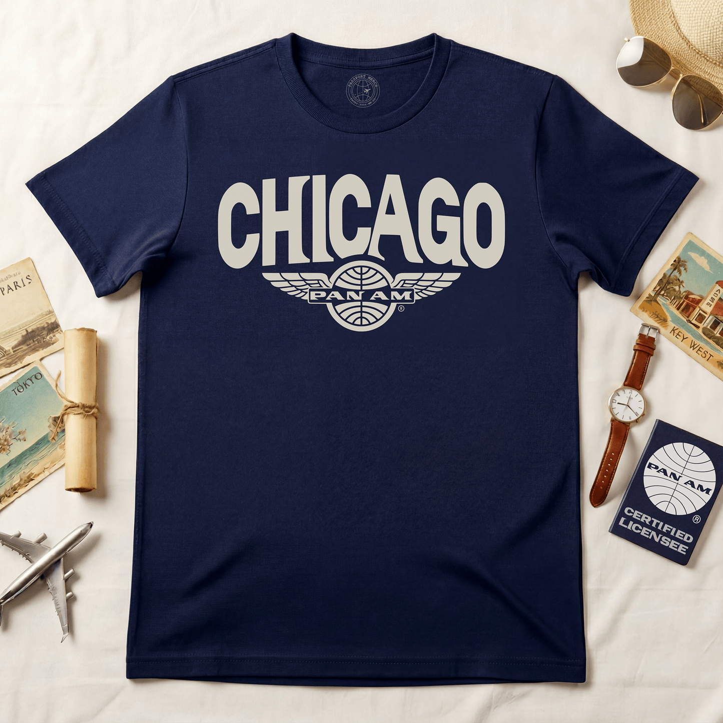Pan Am Wings, Chicago, Illinois (OFFICIAL) T-Shirt Navy / S