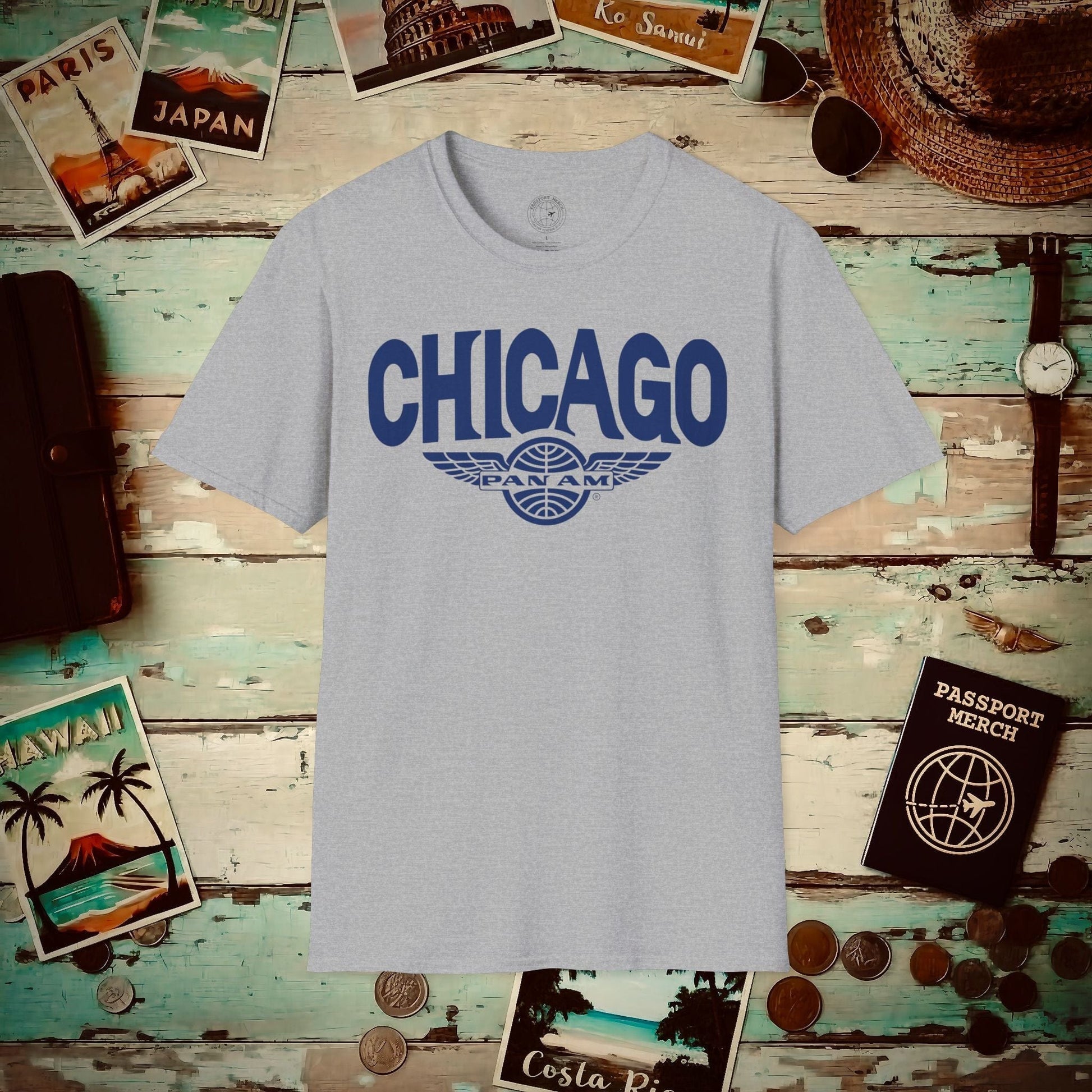 Pan Am Wings, Chicago, Illinois (OFFICIAL) T-Shirt Sport Grey / S