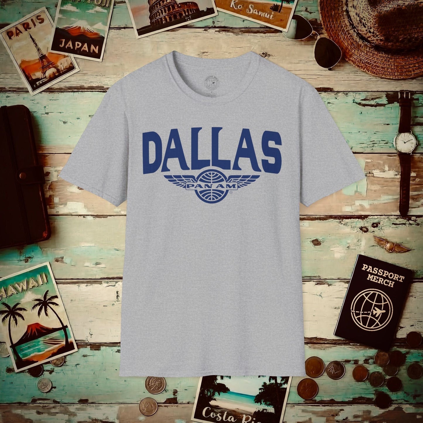 Pan Am Wings, Dallas, Texas (OFFICIAL) T-Shirt Sport Grey / S