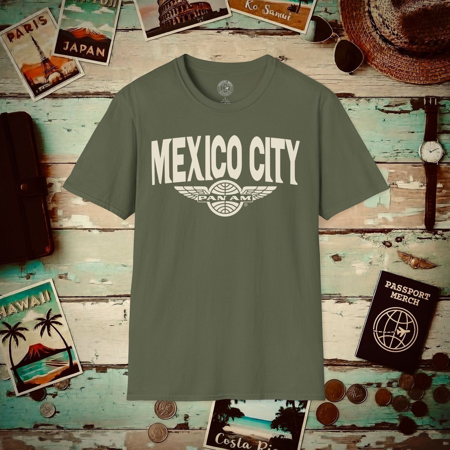 Pan Am Wings, Mexico City, Mexico (OFFICIAL) T-Shirt Military Green / S