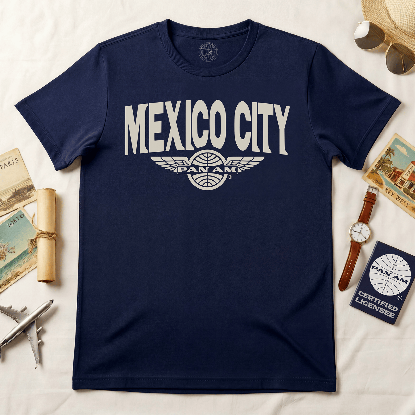 Pan Am Wings, Mexico City, Mexico (OFFICIAL) T-Shirt Navy / S