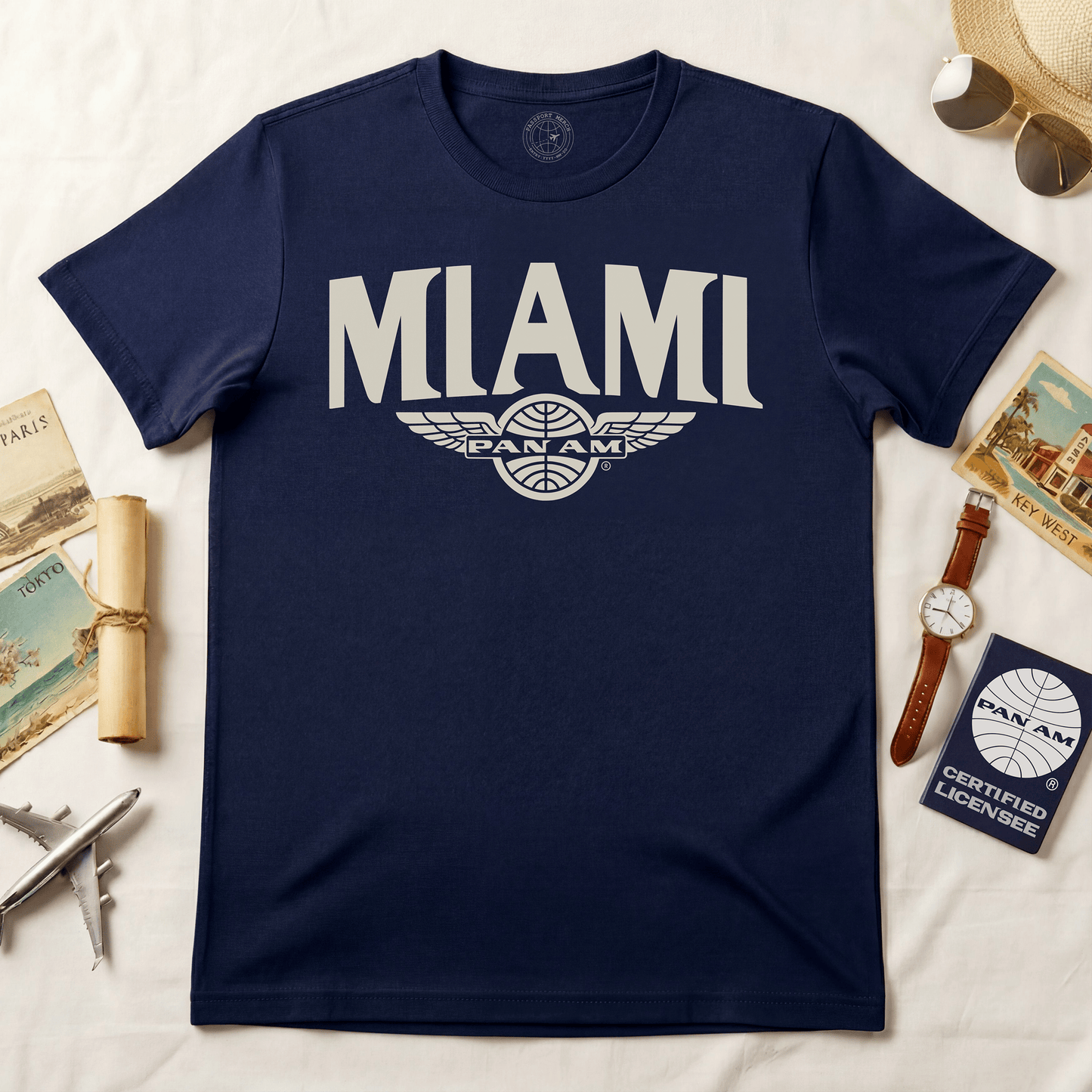 Pan Am Wings, Miami, Florida (OFFICIAL) T-Shirt Navy / S