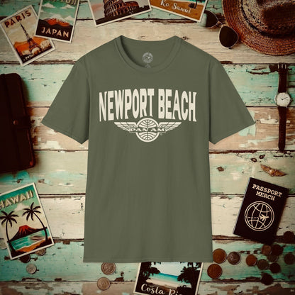 Pan Am Wings, Newport Beach California (OFFICIAL) T-Shirt Military Green / S