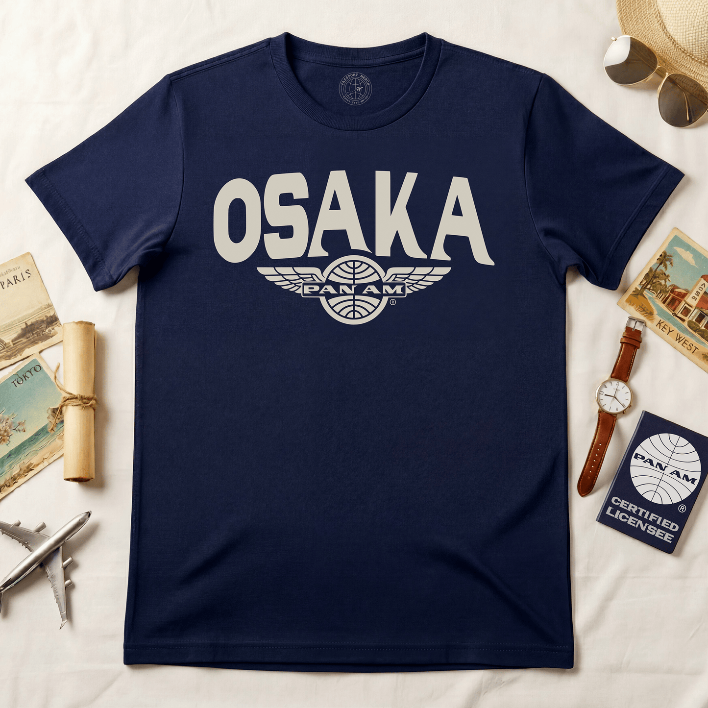 Pan Am Wings, Osaka, Japan (OFFICIAL) T-Shirt Navy / S