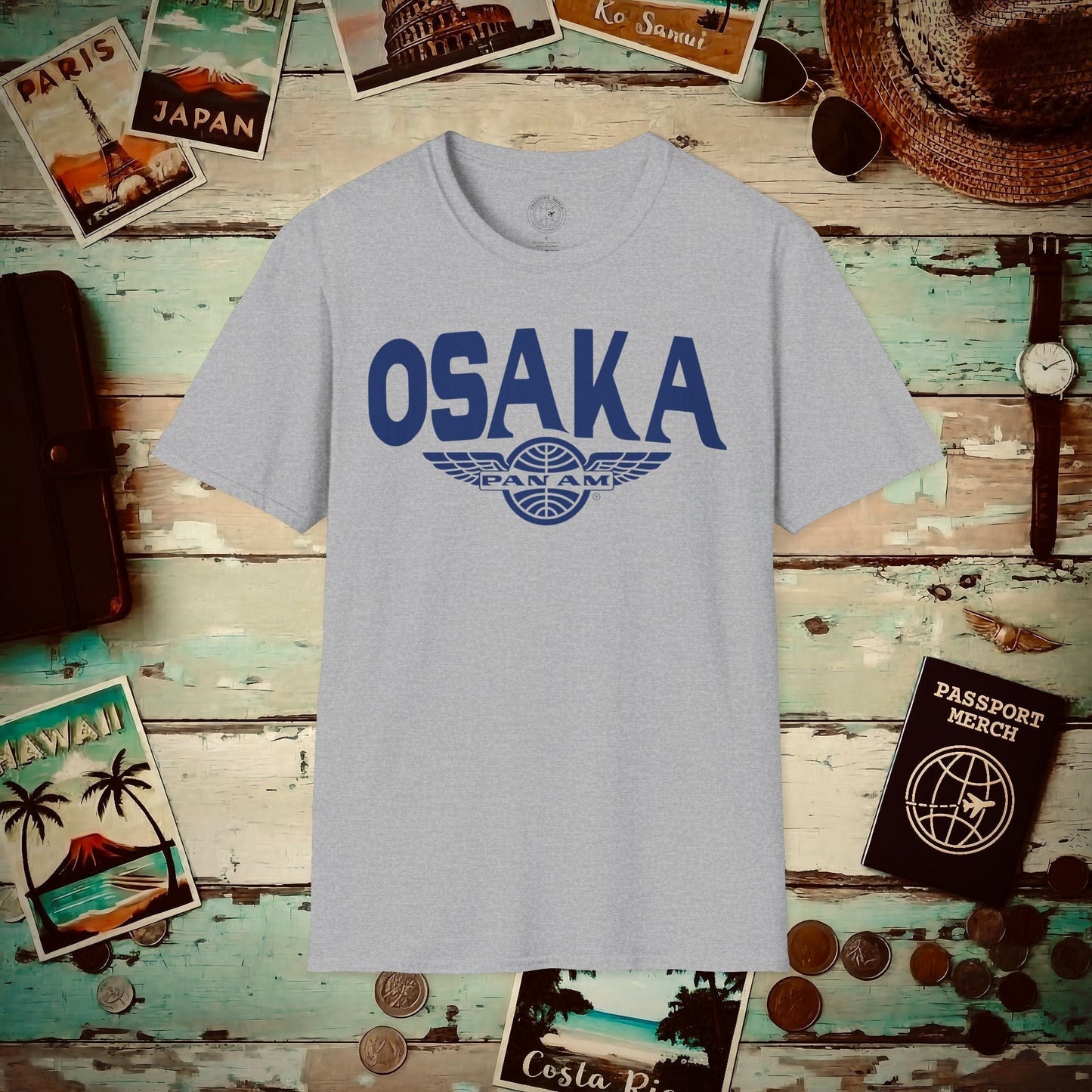 Pan Am Wings, Osaka, Japan (OFFICIAL) T-Shirt Sport Grey / S