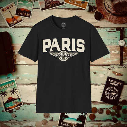 Pan Am Wings, Paris, France (OFFICIAL) T-Shirt Black / S
