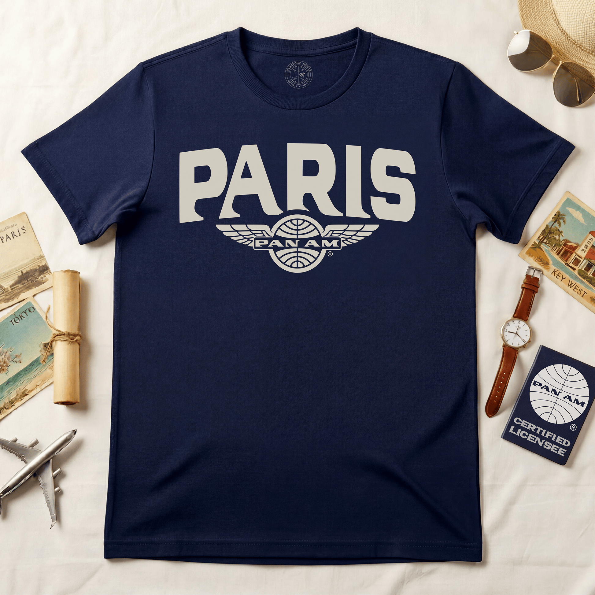 Pan Am Wings, Paris, France (OFFICIAL) T-Shirt Navy / S