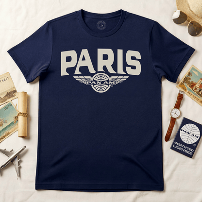 Pan Am Wings, Paris, France (OFFICIAL) T-Shirt Navy / S