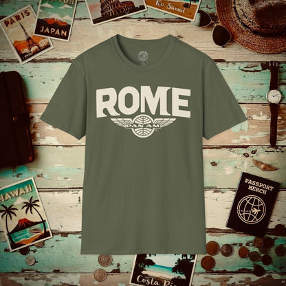 Pan Am Wings, Rome, Italy (OFFICIAL) T-Shirt Military Green / S