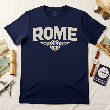 Pan Am Wings, Rome, Italy (OFFICIAL) T-Shirt Navy / S