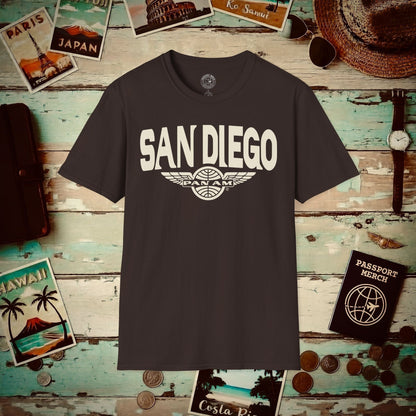 Pan Am Wings, San Diego, California (OFFICIAL) T-Shirt Dark Chocolate / S