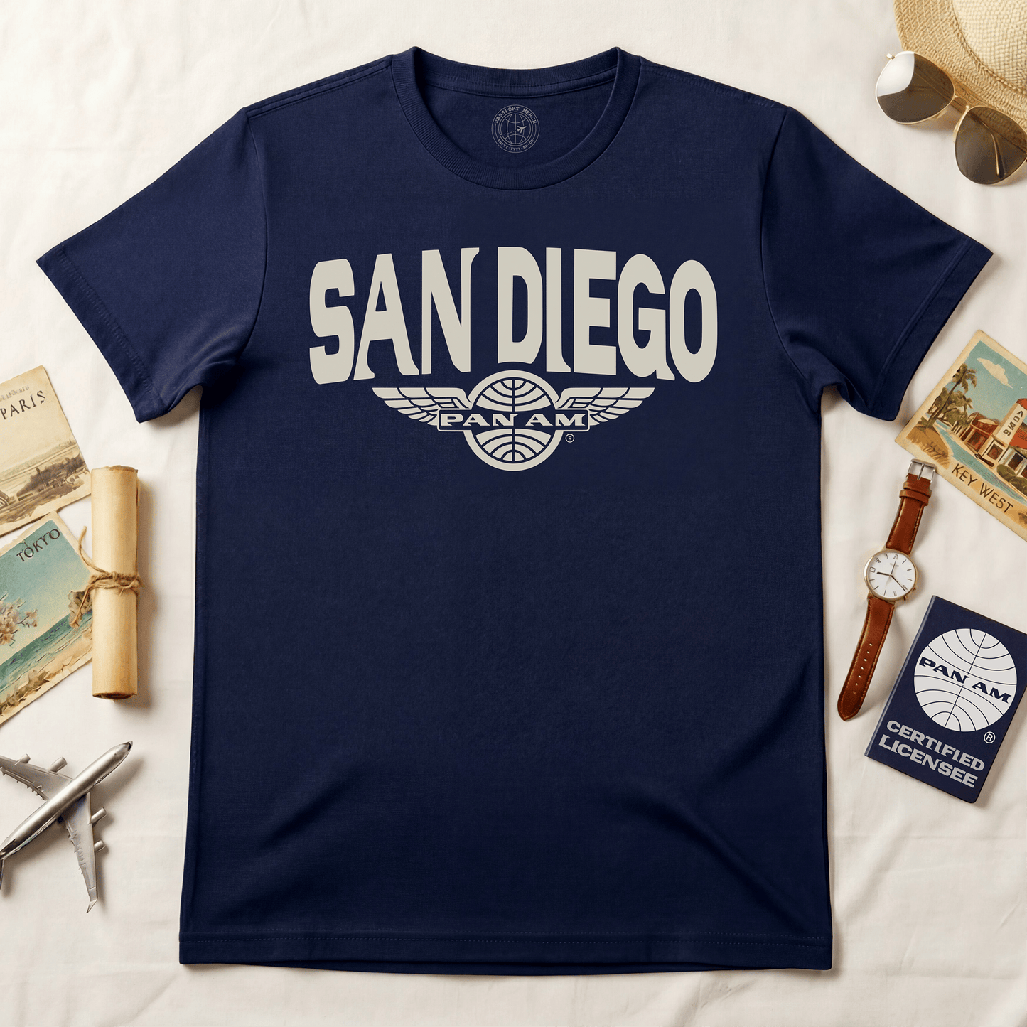 Pan Am Wings, San Diego, California (OFFICIAL) T-Shirt Navy / S