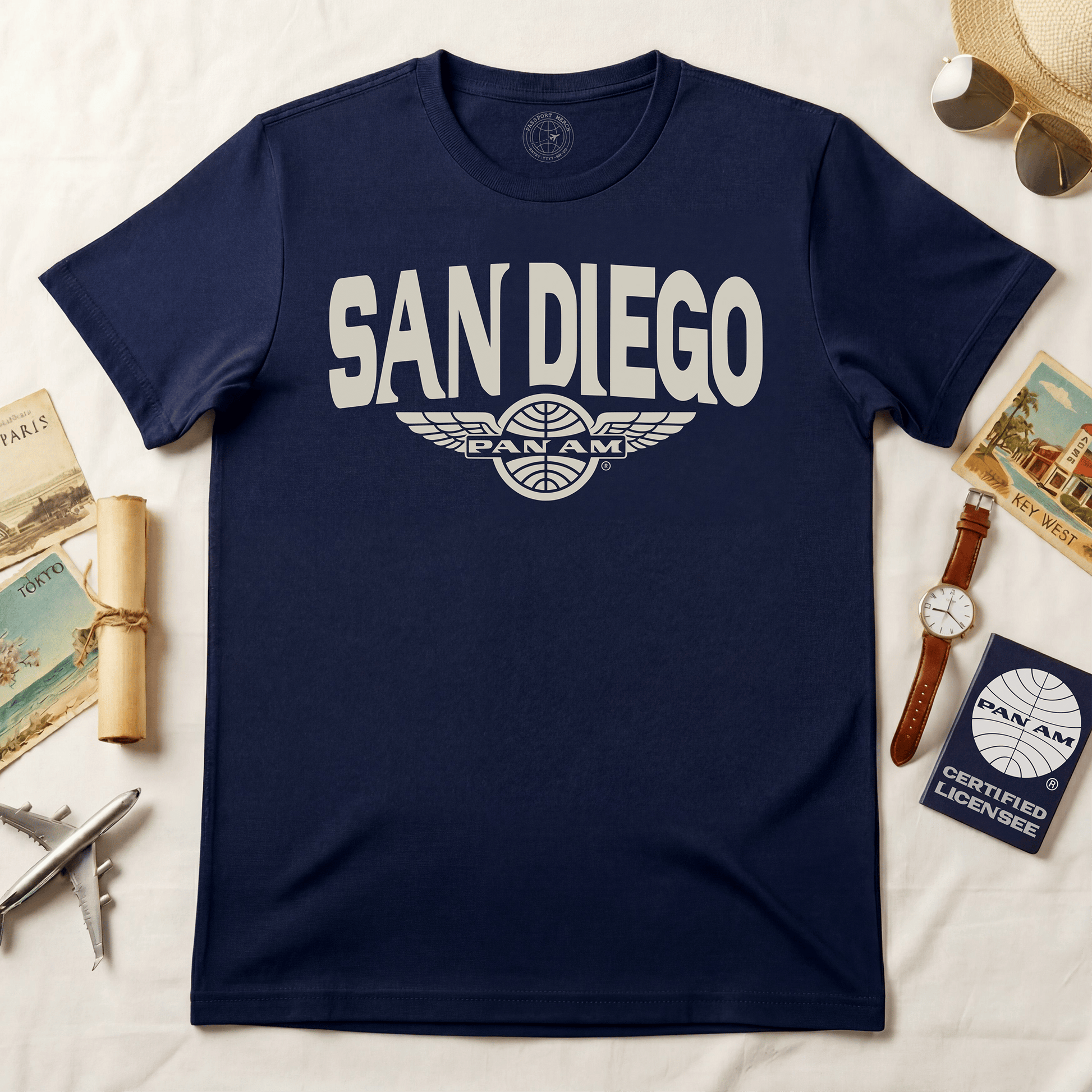 Pan Am Wings, San Diego, California (OFFICIAL) T-Shirt Navy / S