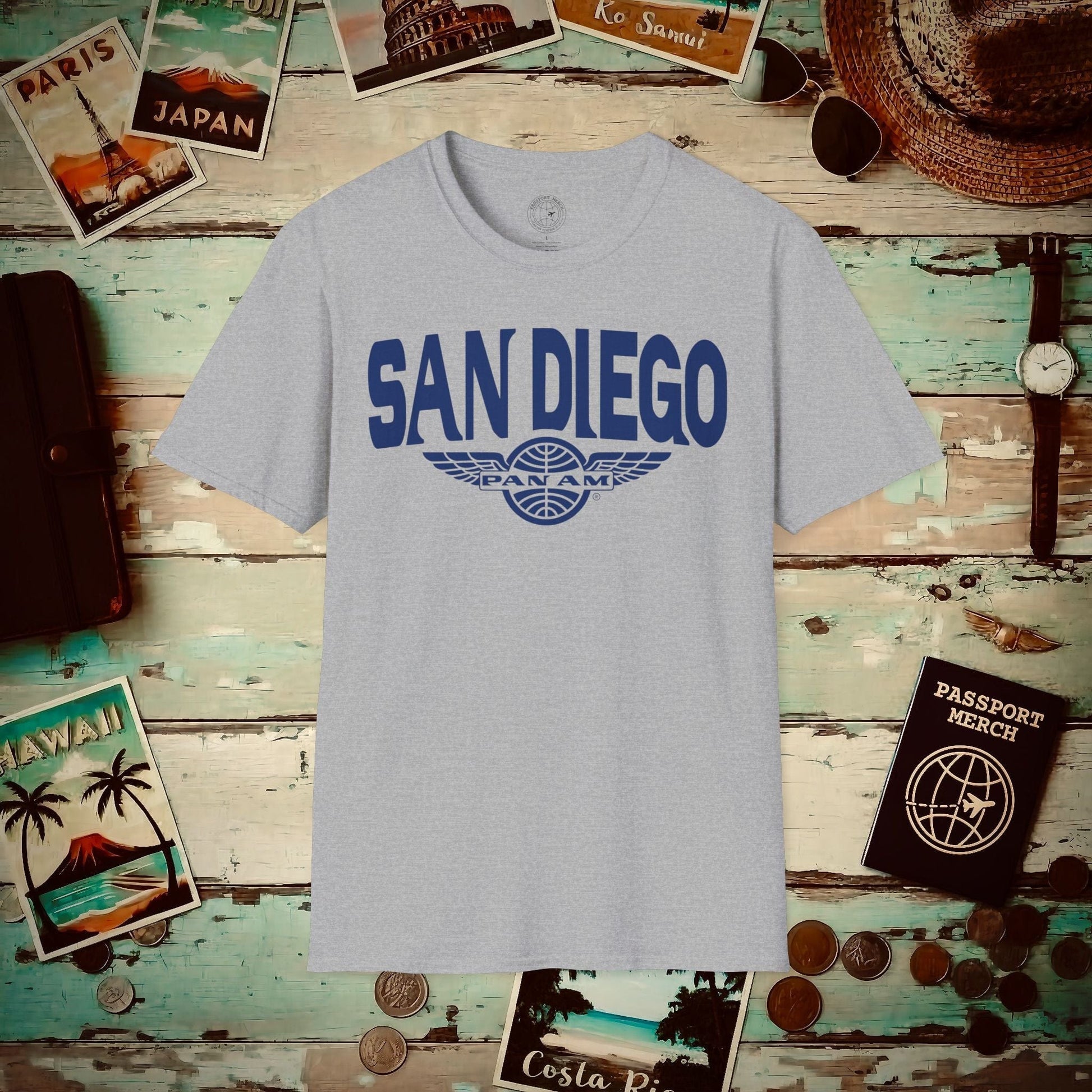Pan Am Wings, San Diego, California (OFFICIAL) T-Shirt Sport Grey / S