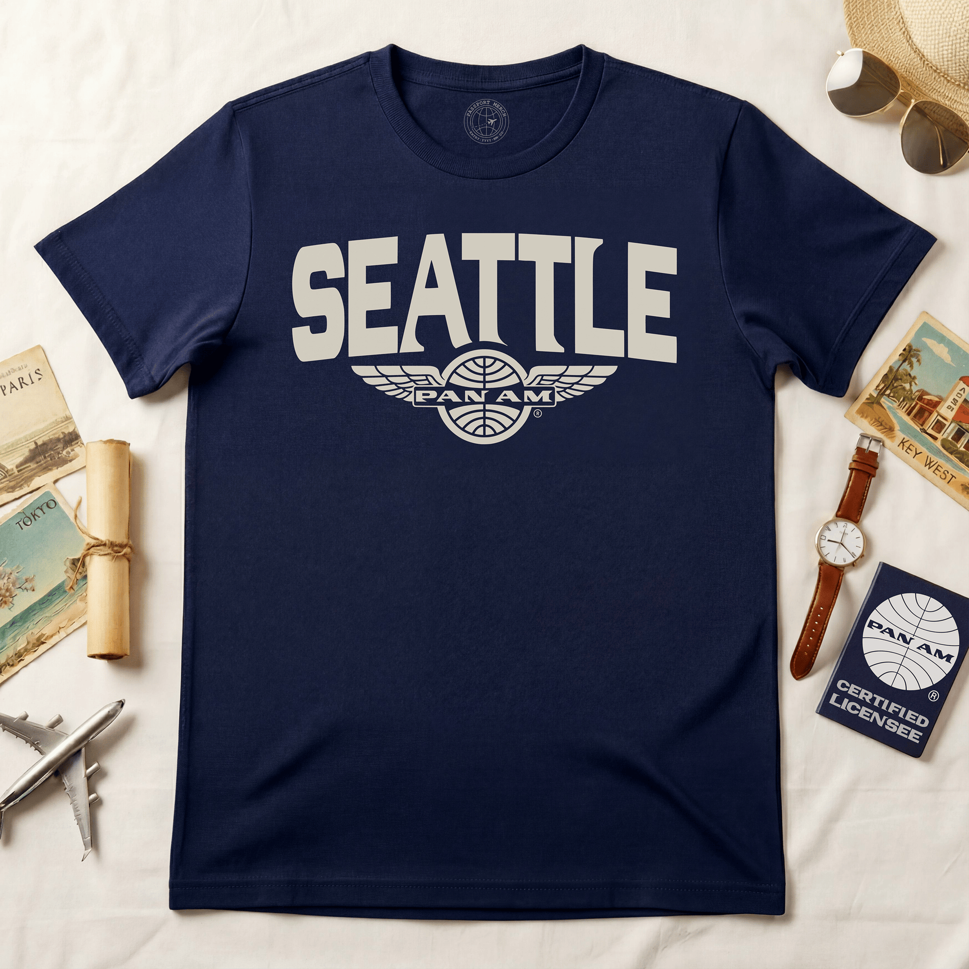 Pan Am Wings, Seattle, Washington (OFFICIAL) T-Shirt Navy / S