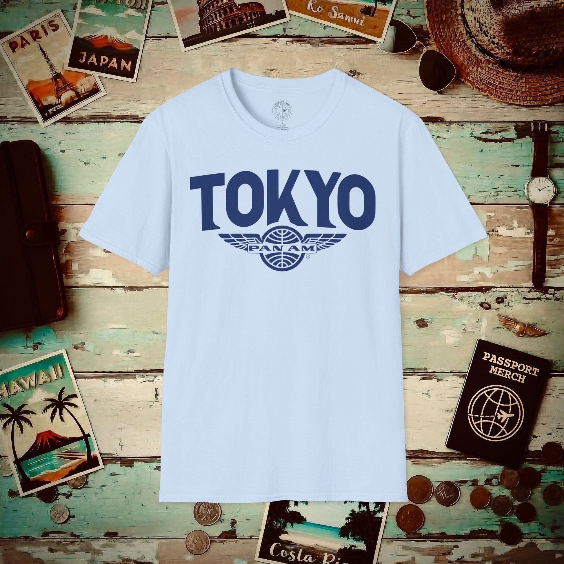 Pan Am Wings, Tokyo, Japan (OFFICIAL) T-Shirt Light Blue / S