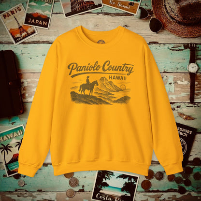 Paniolo Country Vintage Monochrome, Hawaii Crewneck Gold / S