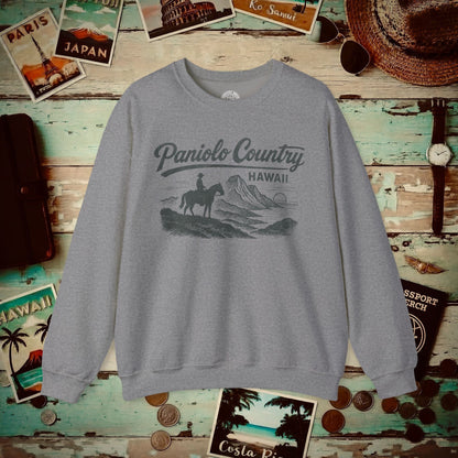 Paniolo Country Vintage Monochrome, Hawaii Crewneck Graphite Heather / S
