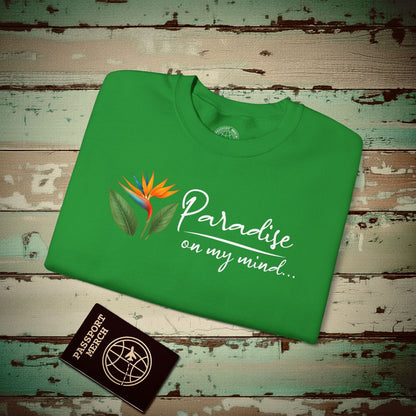 Paradise on My Mind, Hawaii Crewneck Irish Green / S