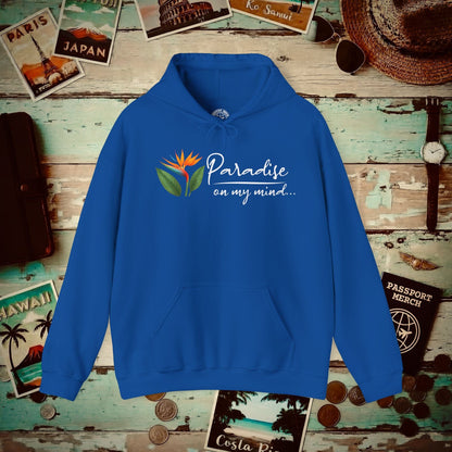 Paradise on My Mind, Hawaii Hoodie Royal / S