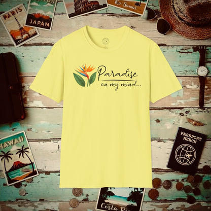 Paradise on My Mind, Hawaii T-Shirt Cornsilk / S