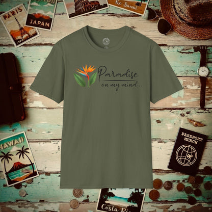 Paradise on My Mind, Hawaii T-Shirt Military Green / S